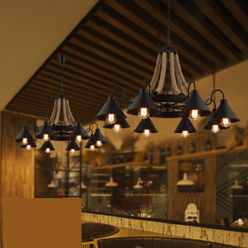 Industrial Wagon Wheel Ceiling Chandelier Pendant Metal 8 Lights Hanging Chandelier