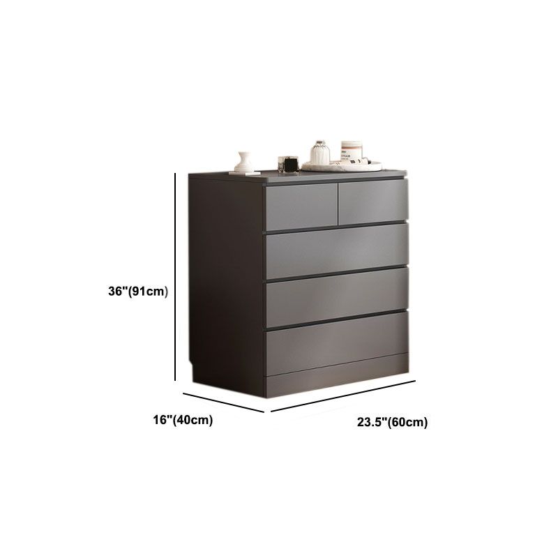 Contemporary Chest Vertical Gray Storage Chest with Drawer for Bedroom