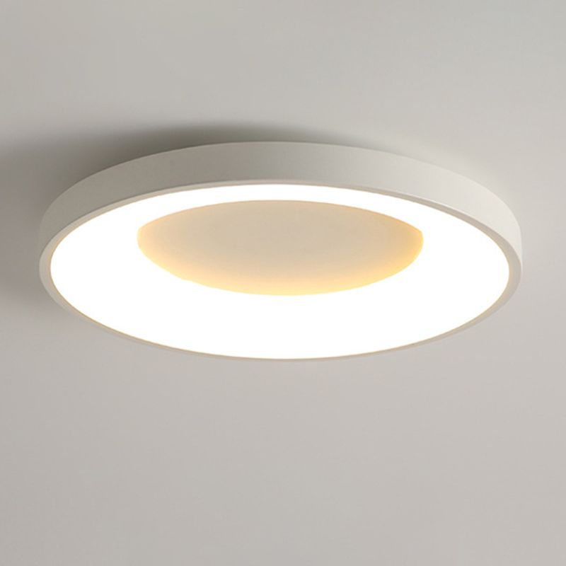 Modernism Metallic White Ceiling Light LED Flush Mount Lighting for Hallway