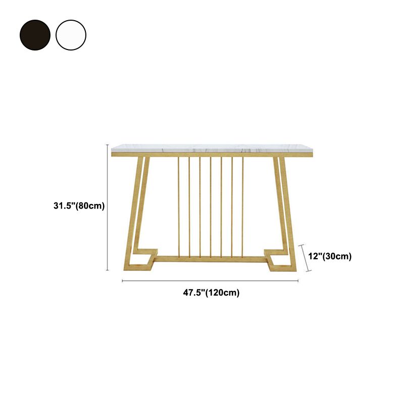 Contemporary Console Table 11.8" W Slate Scratch Resistant End Table