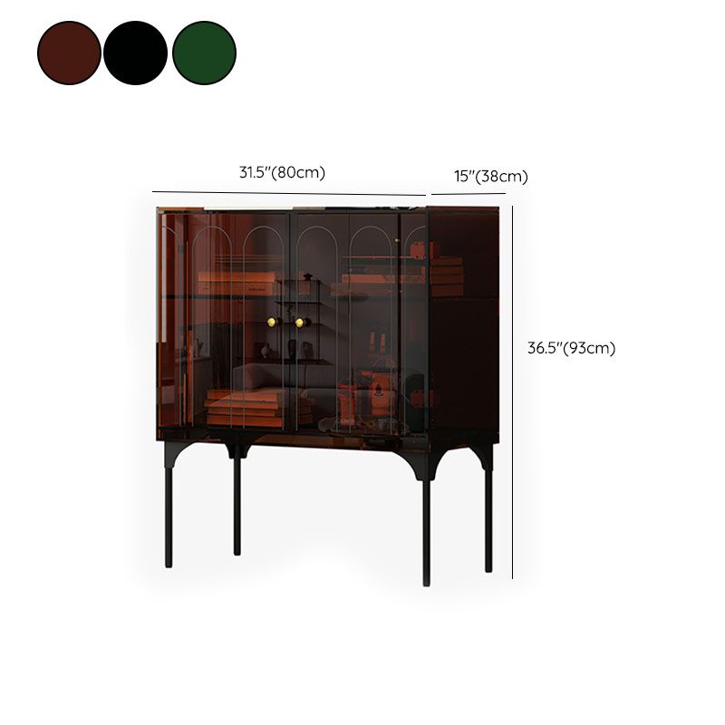 Modern Dining Server Plastic Buffet Server with Doors for Dining Room