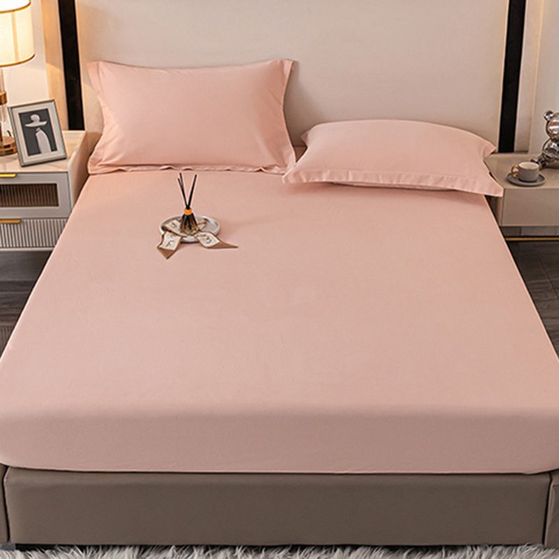 Modern Bed Sheet Solid Color Fitted Non-pilling Bed Sheet Set