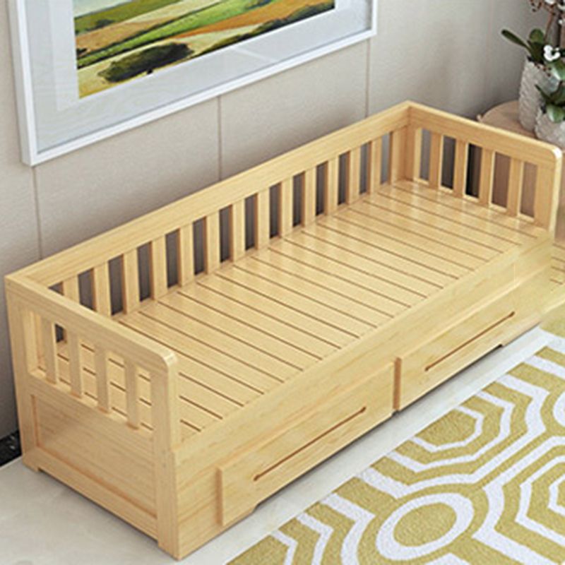Contemporary Daybed Solid Wood Mattress No Theme Slat Headboard Storage