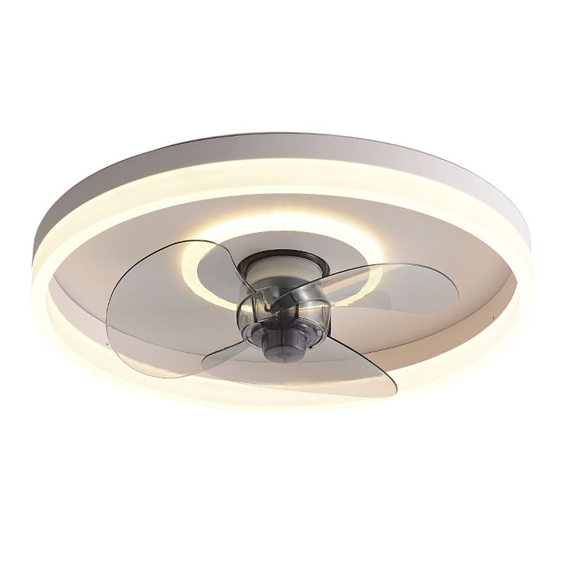 3-Blade LED Ceiling Fan Modernism White Fan with Light for Home