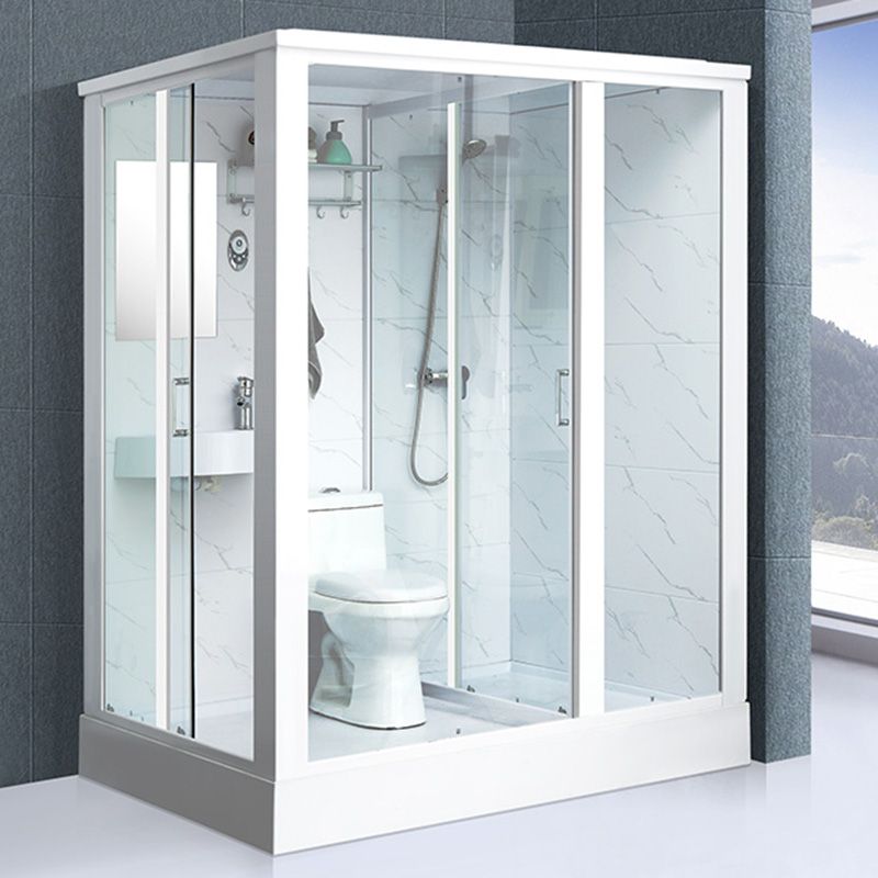 Linear Sliding Shower Enclosure Metal Framed Shower Enclosure with Tempered Glass