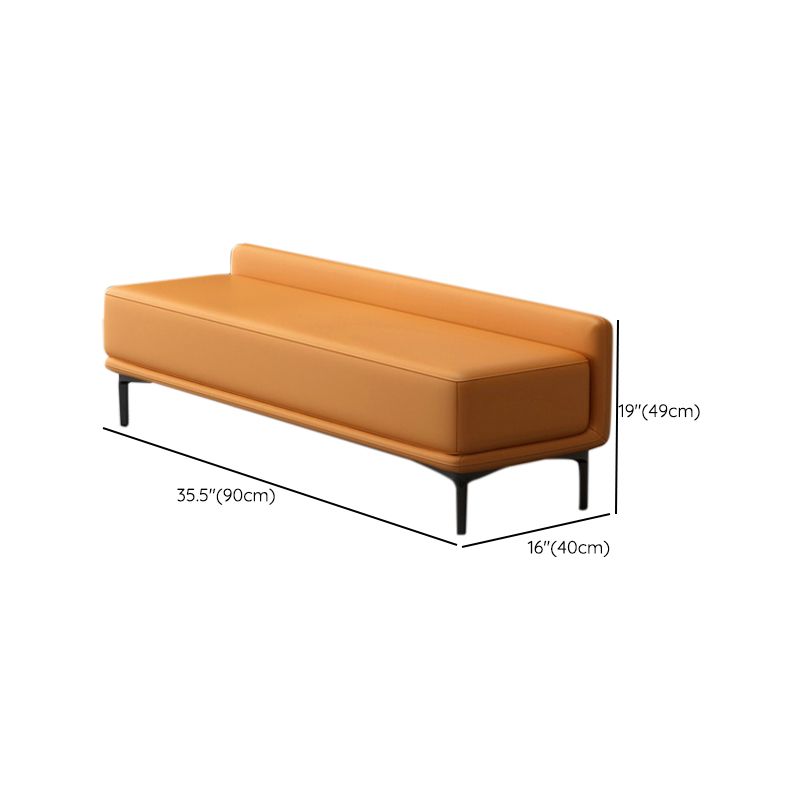 Contemporary Cushioned Seating Bench Rectangle Entryway and Bedroom Bench