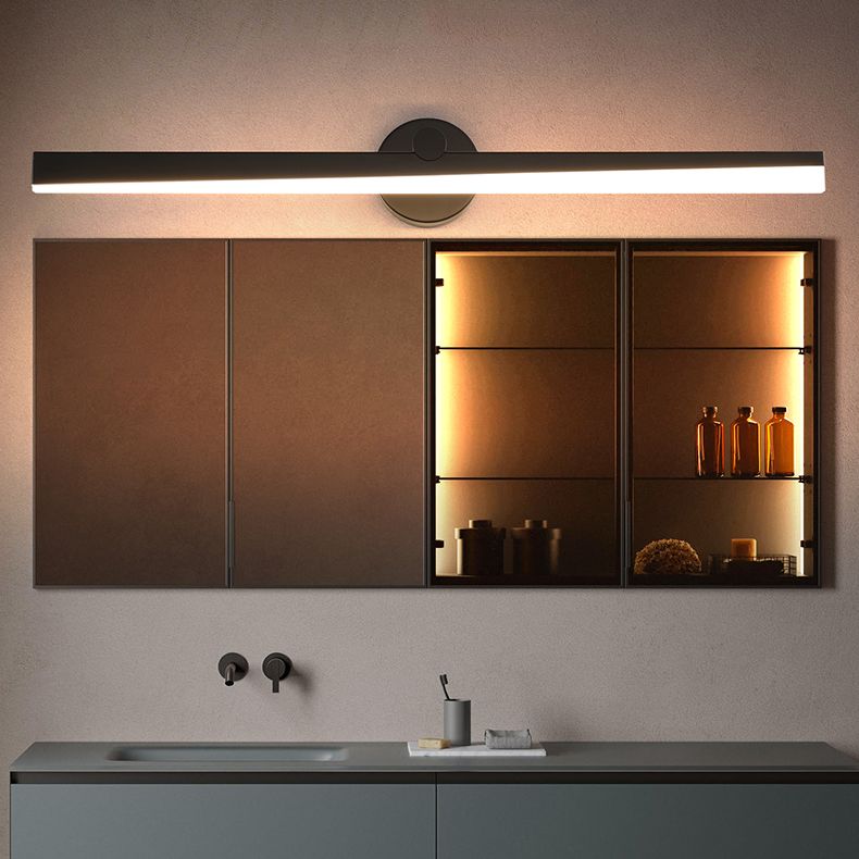 Minimalism 1-Light LED Wall Sconce Metal Linear Wall Mounted Light for Bathroom