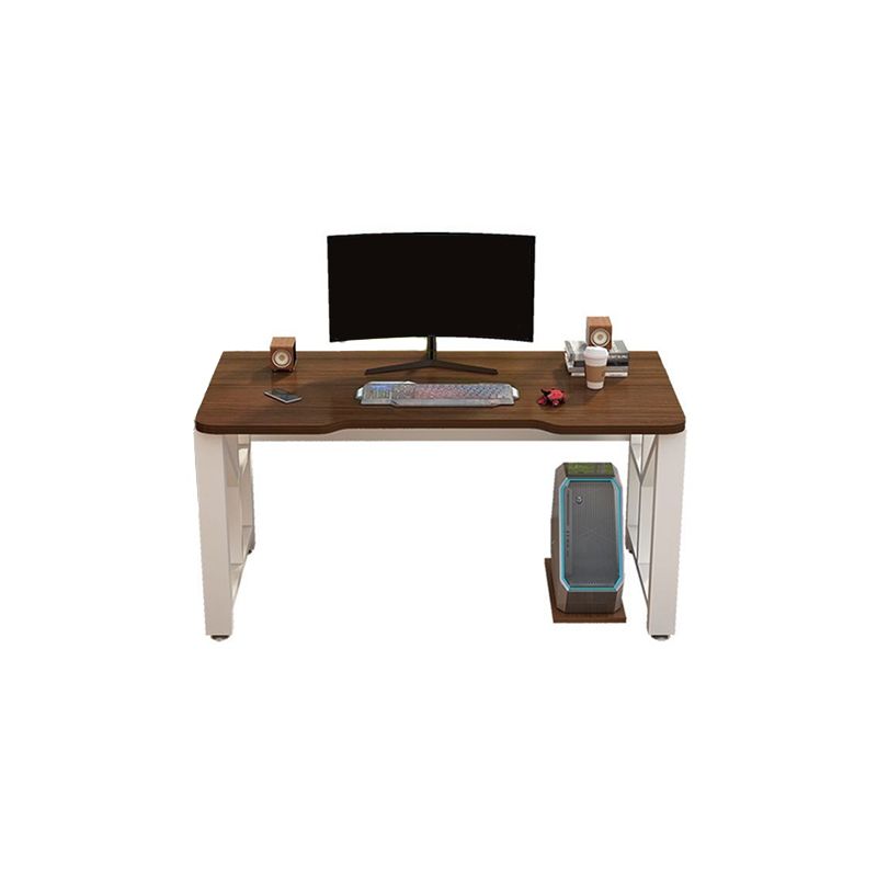 Modern Gaming Desk Antique Finish Wooden Writing Desk with Metal Legs