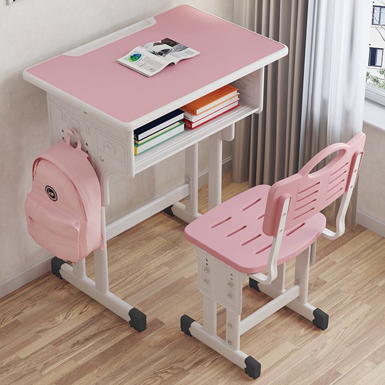 School Kids Desks Modern Adjustable Writing Desk with Storage