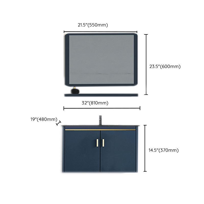 Modern Wall-mounted Bathroom Vanity Cabinet with Soft Close Door