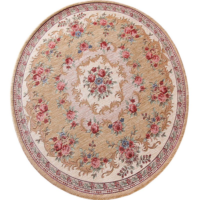 Classic Traditional Rug Multi Color Floral Carpet Washable Pet Friendly Non-Slip Rug for Bedroom