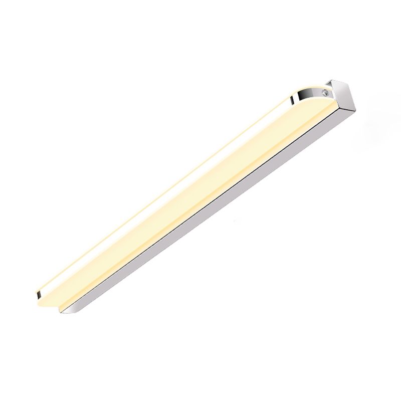 White Vanity Lamp Modern Minimalist Style Linear Wall Lamp for Bathroom