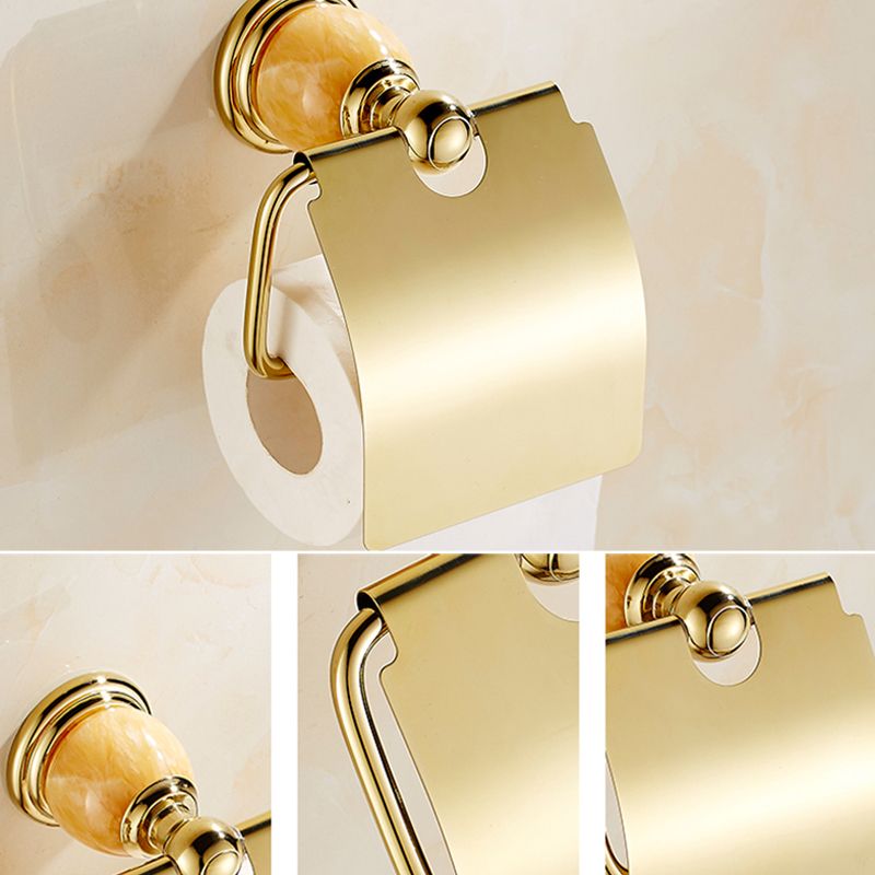 Polished Gold Bathroom Set Metal Bathroom Accessories Hardware Set