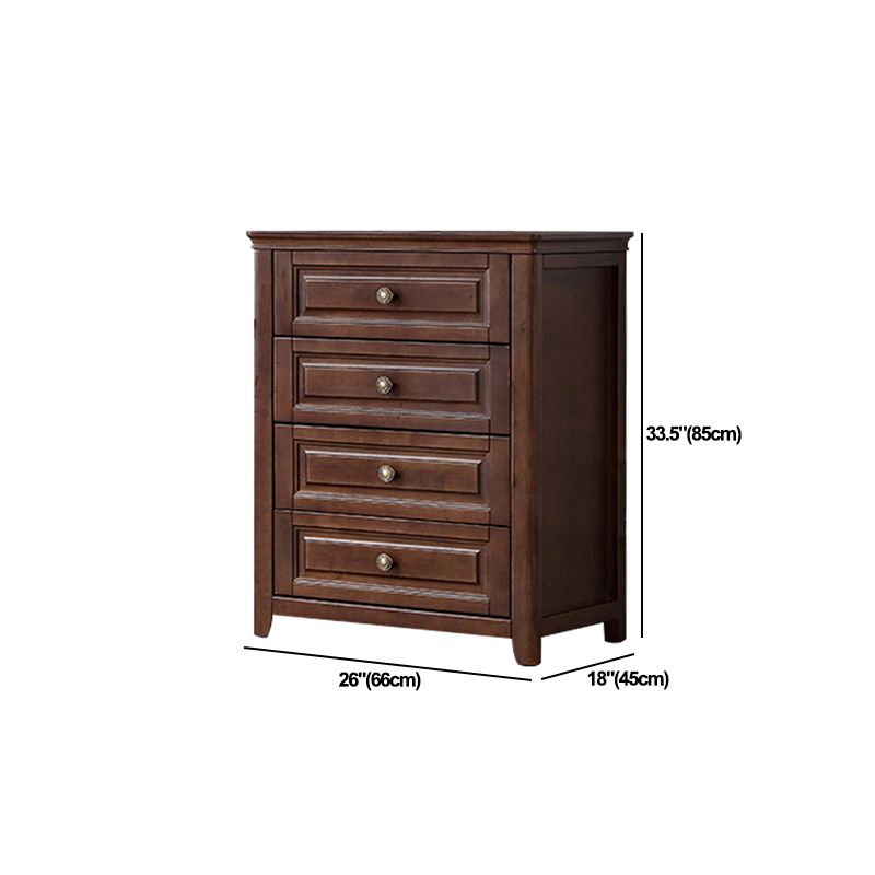 Traditional Brown Storage Chest Bedroom Storage Chest Dresser with Drawers