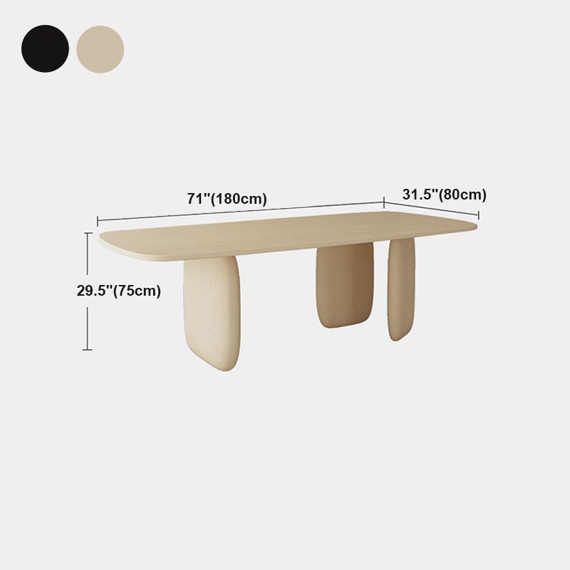 Modern 1/2/4/5 Pieces Rectangle Dining Set Pine Wood Dining Table with Chairs