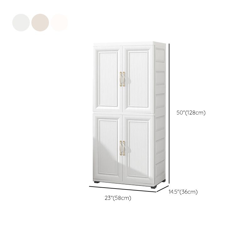 Contemporary Bedroom Armoire with Garment Rod Plastic Armoire Cabinet