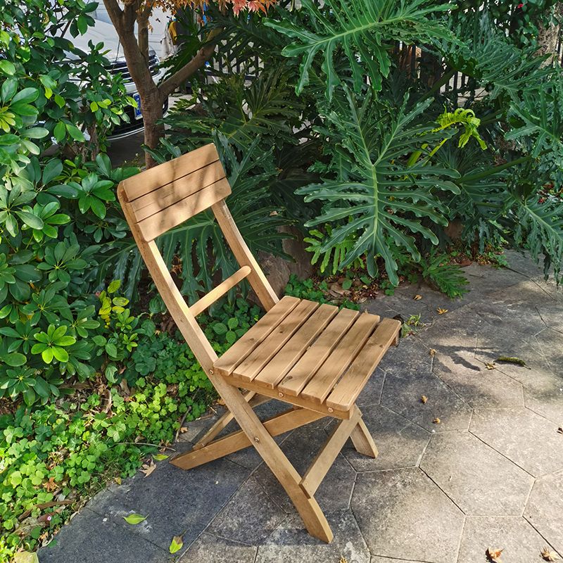 Contemporary Outdoor Chair Solid Wood Folding Patio Dining Chair