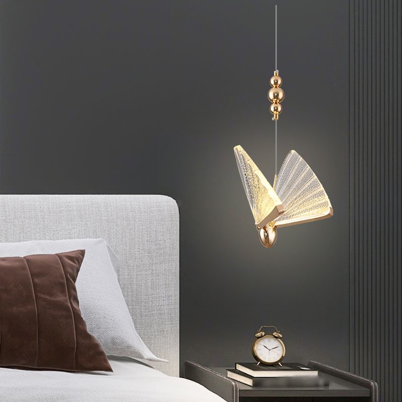 Modern Butterfly Shape Pendant Light Aluminum LED Hanging Pendant for Living Room