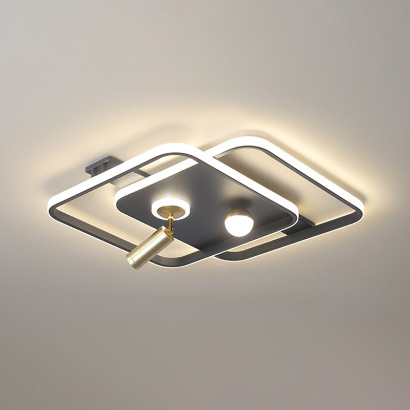 Lampada da binario super sottile Lampada da incasso a LED Luce quadrata Rettangolo Muti-Layer Lampada da soggiorno per camera da letto