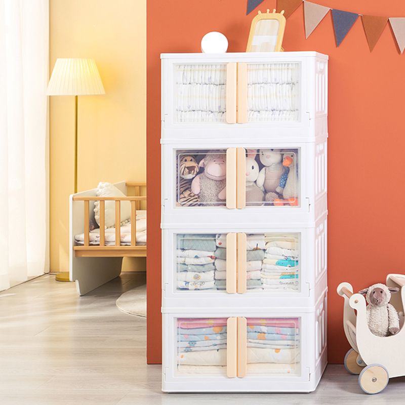 Contemporary Kids Closet Plastic Door Included Kid's Wardrobe for Bedroom