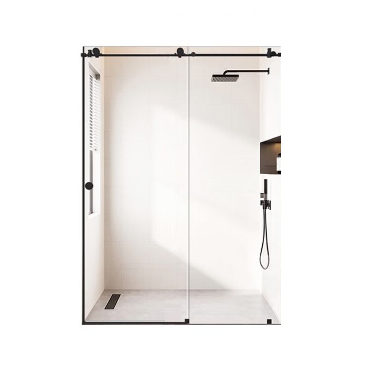 Transparent Pivot Shower Bath Door Tempered Semi-Frameless Shower Doors