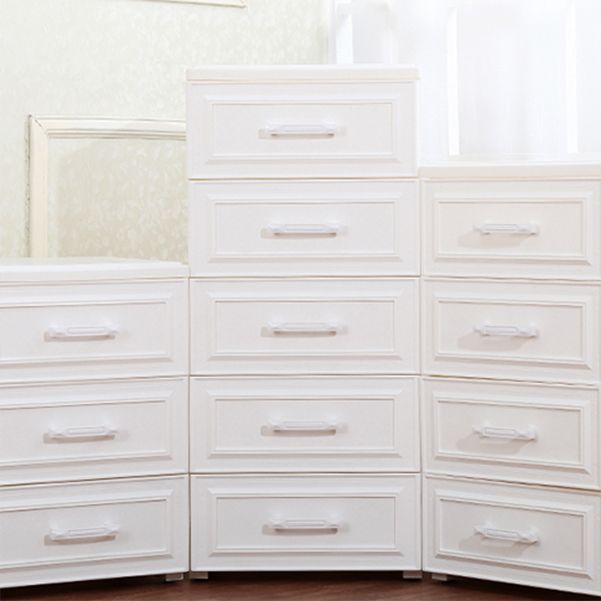 Vertical Lingerie Chest Contemporary Plastic Chest with Drawers for Bedroom