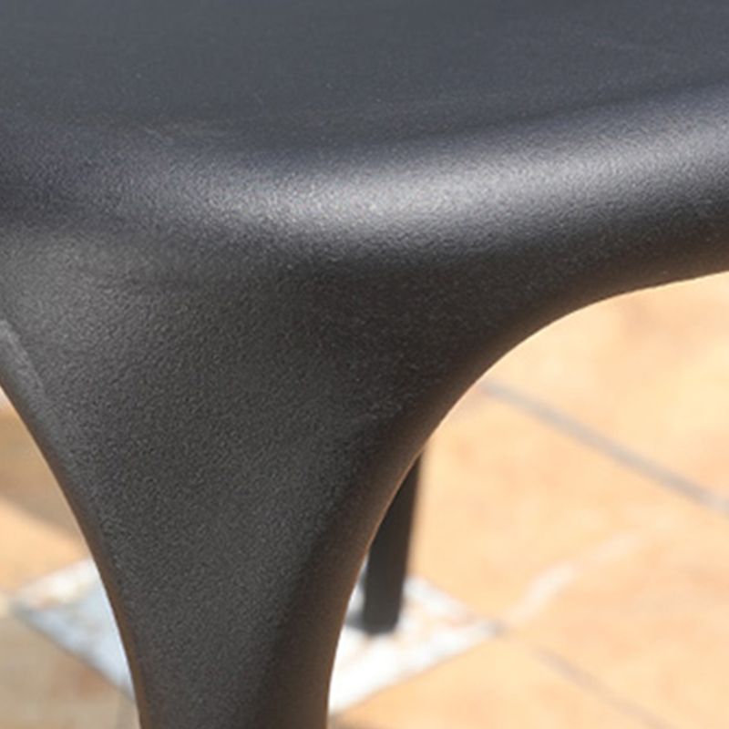 Contemporary Open Back Side Chair Plastic Outdoors Dining Chairs