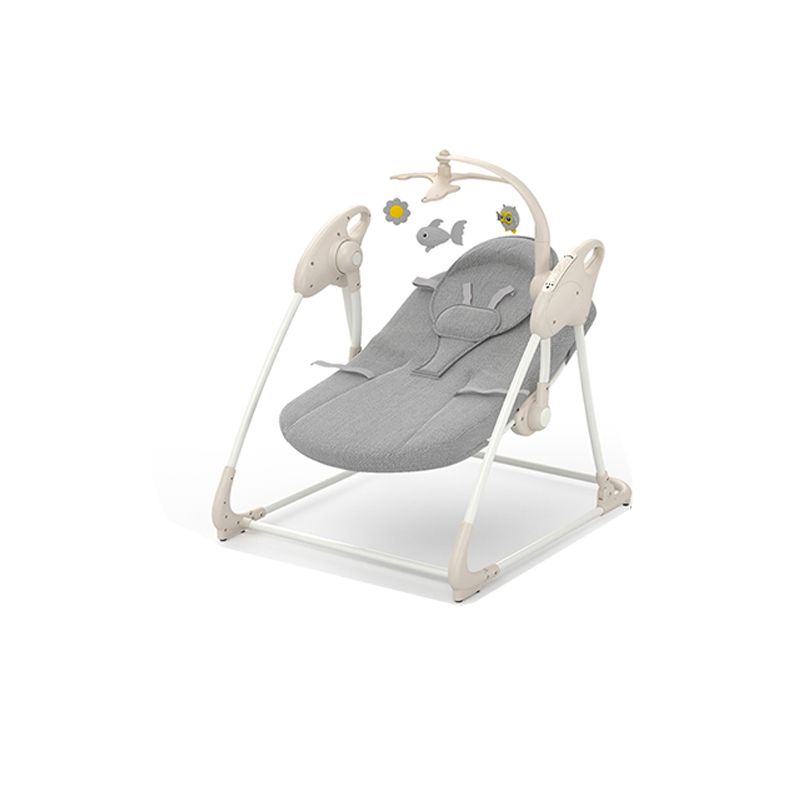 Metal Oval Baby Crib Cradle Electric Rocking Cradle with Bluetooth