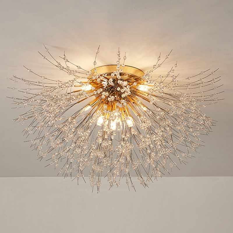 4/6-Light Modernism Golden Flush Mount Lighting LED Ceiling Light