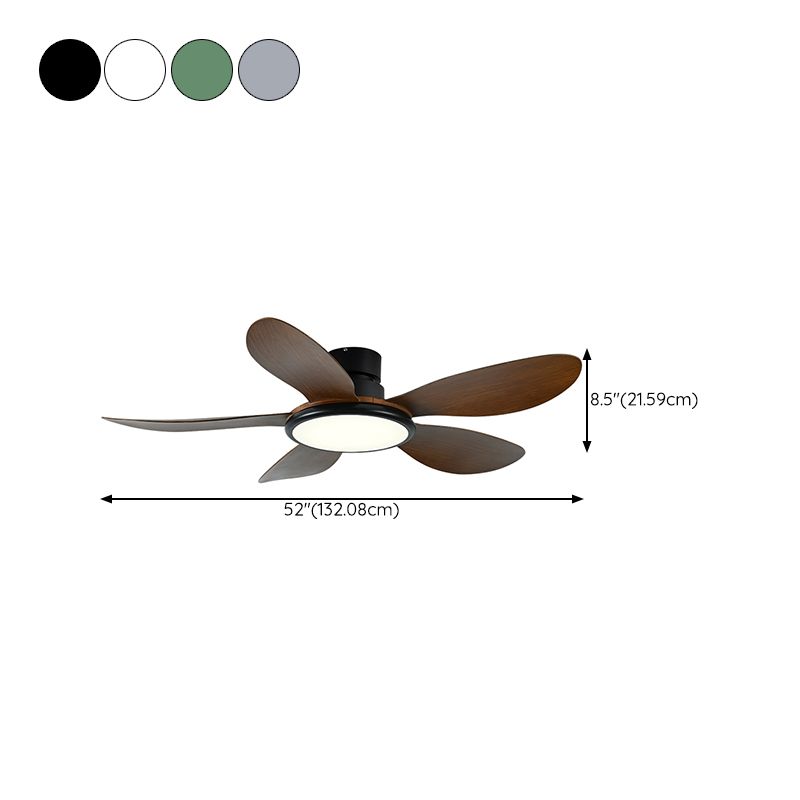 Contemporary LED Ceiling Fan Lamp 5-Blade Fan Lighting for Living Room