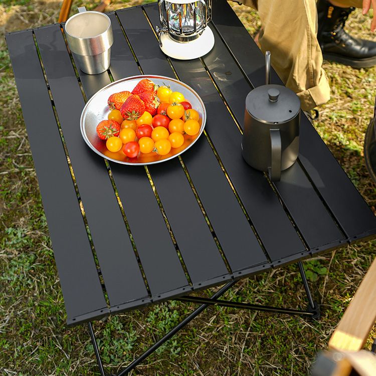 Contemporary Rectangle Metal Camping Table Scratch Resistant Camping Table