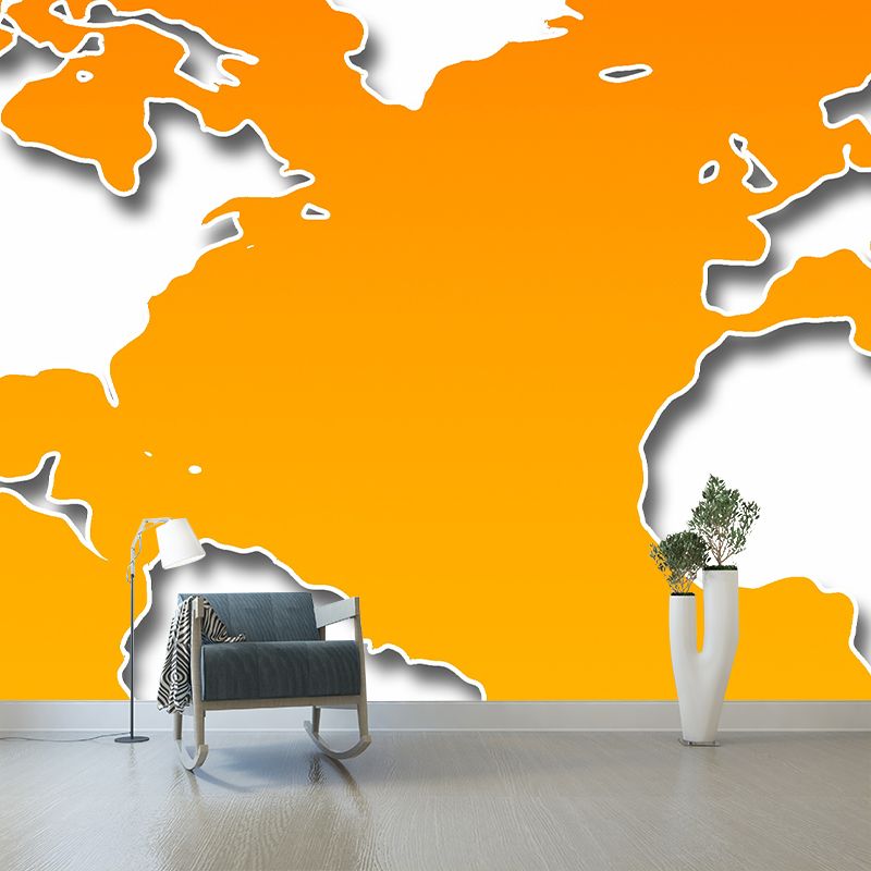 Environmental Wallpaper Earth Map Living Room Murals Stain Resistant Wall Mural