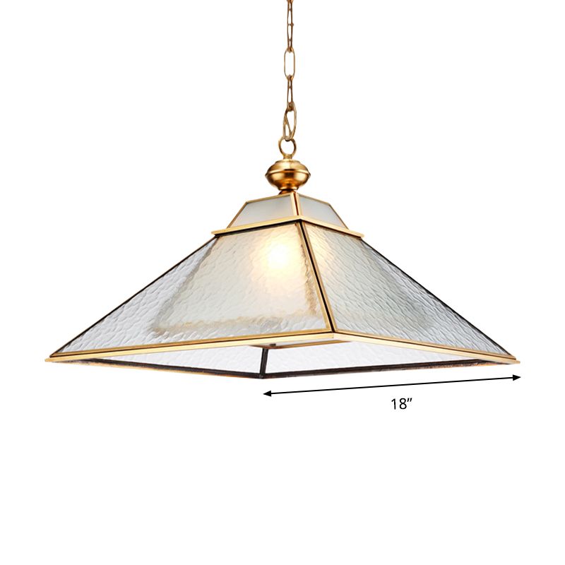 Retro dubbele torenvorm hangende verlichting 1 licht water glazen plafondlamp armatuur in goud