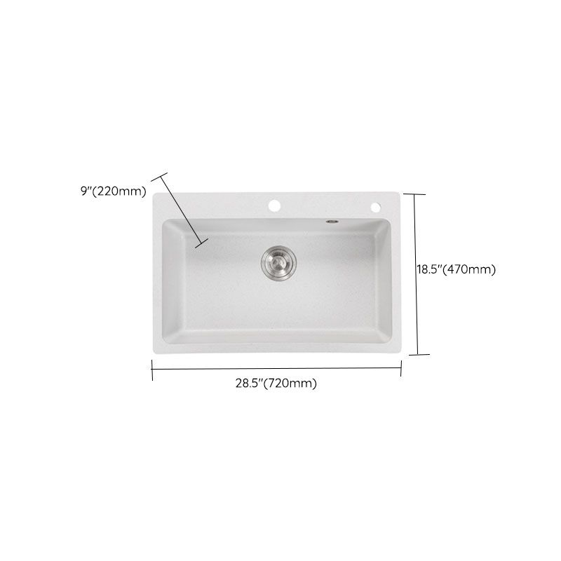 Modern Kitchen Sink Quartz with Accessories and Faucet Drop-In Workstation Sink