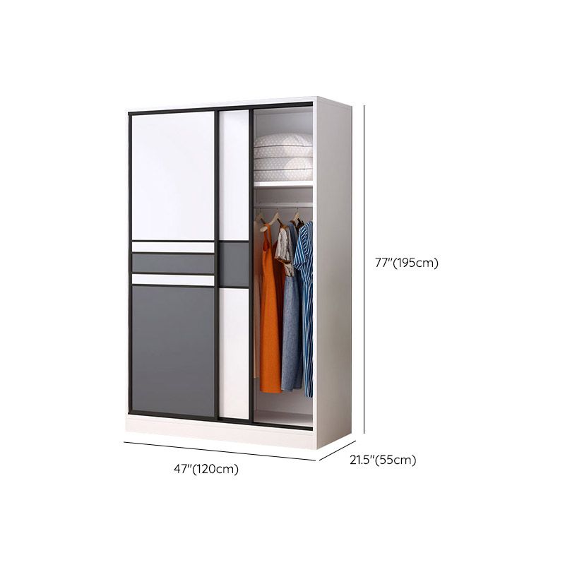 Urban Wardrobe Armoire with Shelves Manufactured Wood Wardrobe Closet