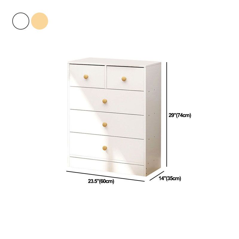 Modern Artificial Wood Lingerie Chest Vertical Storage Chest Dresser with Drawers