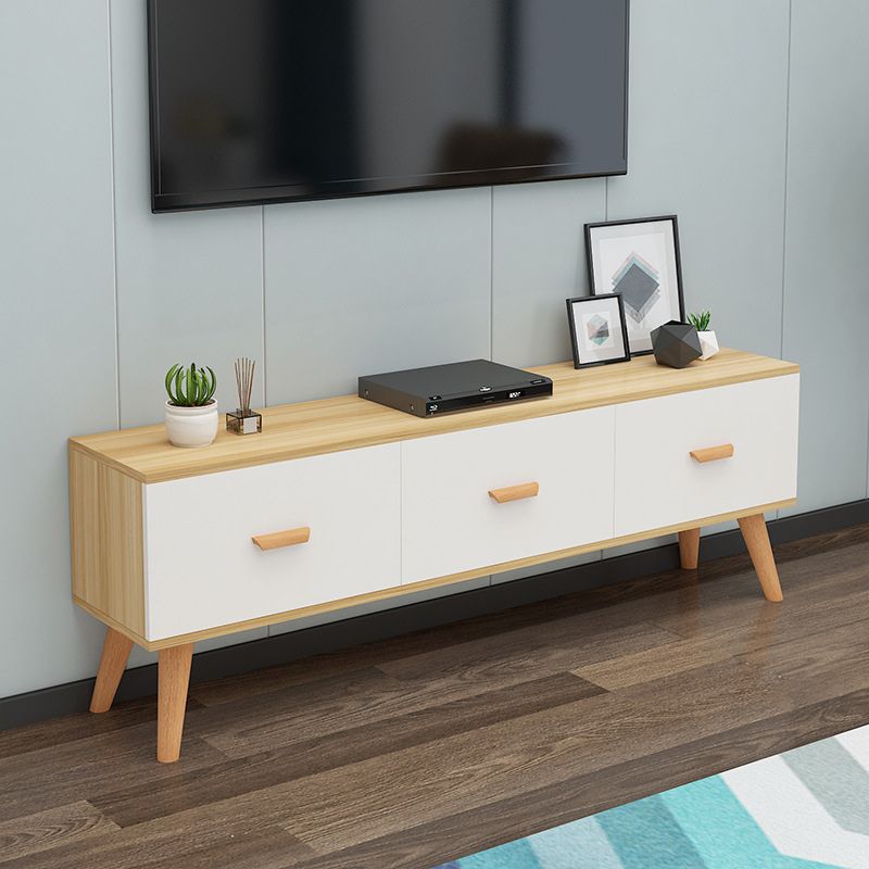 Beech Natural 19.7-inch H TV Stand Scandinavian TV Stand With Storage