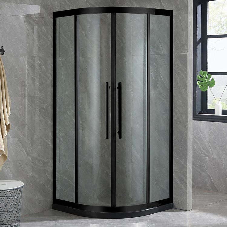 Semi-Frameless Tempered Glass Shower Enclosure Double Handles Shower Enclosure