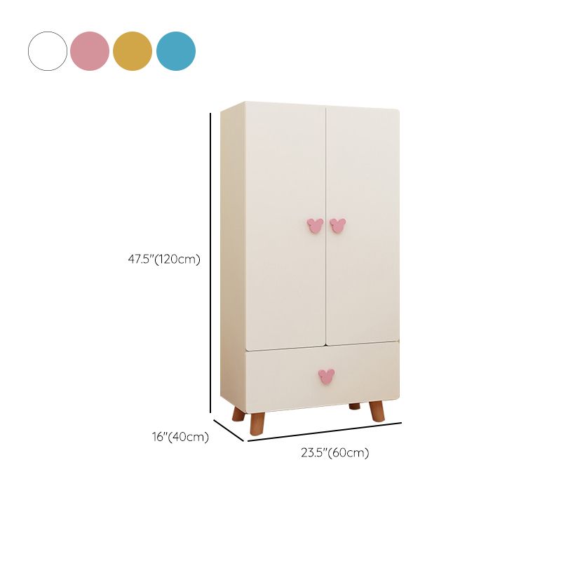 Contemporary Freestanding Kid's Wardrobe Manufactured Wood Wardrobe with Soft Close Doors