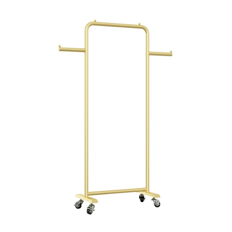 Metal Coat Hanger Modern Style Home Floor Coat Rack with Casters