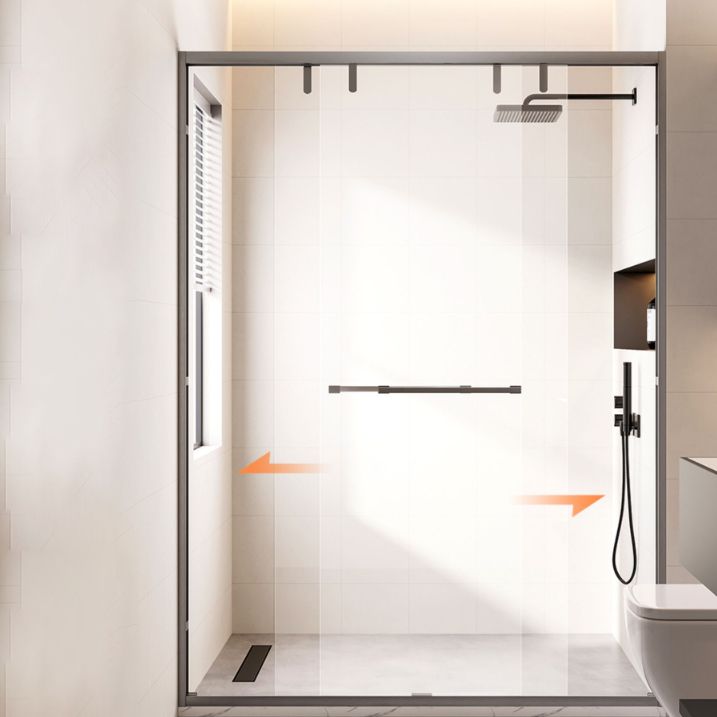 Simple In-line Shower Door Glass and Metal Bathroom Shower Bath Door
