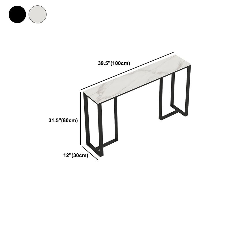 Contemporary Slate Rectangle Stain Resistant 4 Legs Console Table