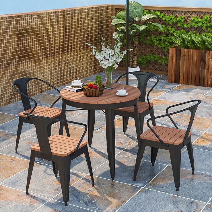 Industrial 1/3/5 Piece Dining Set Reclaimed Wood Dining Table Set for Patio