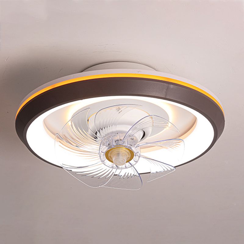 Metal Round Ceiling Pendant Modern Style 2 Lights LED Flush Lights