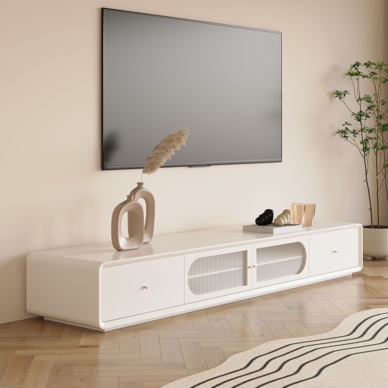 Modern TV Stand Console Wooden TV Media Console with 2 Drawers