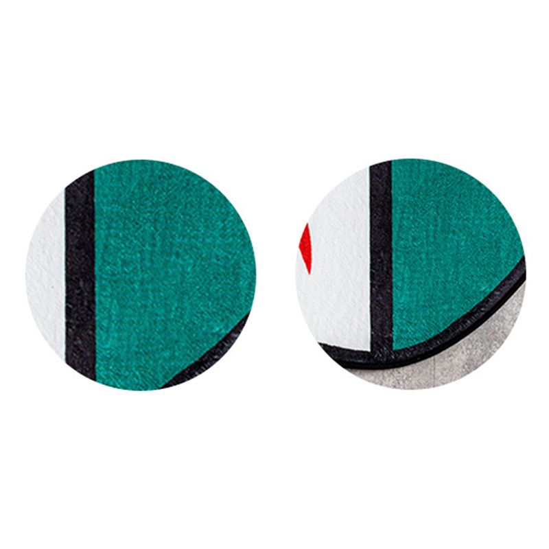 Groen Modern Rug Polyester Grafisch Tapijt Non-Slip Backing Rug voor woonkamer