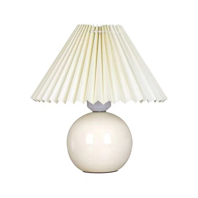 Nordic Style Ceramics Table Lamp Umbrella Shape Colorful Bulb Table Light for Bedroom