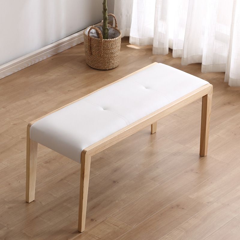 Contemporary Solid Wood Home Bench 18.8" Height Seating Bench with Legs