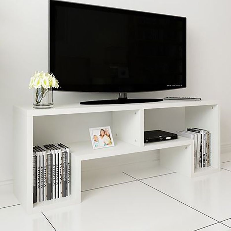 Scandinavian Wood TV Media Stand Open Shelving TV Stand Console