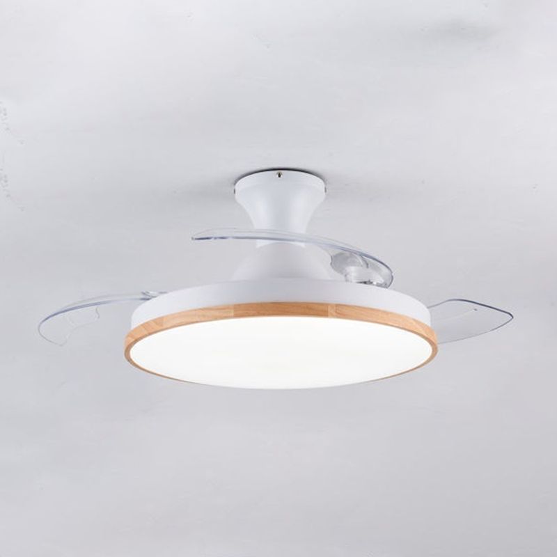 Metal Round Shape Ceiling Fans Light Modern Style 1-Light Ceiling Fan Light